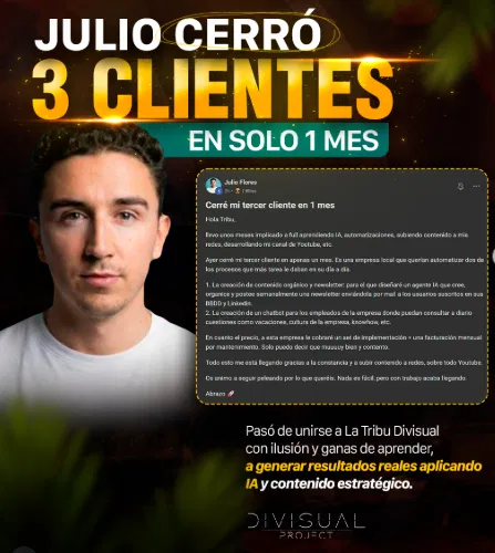 Julio — 3 clientes en solo 1 mes