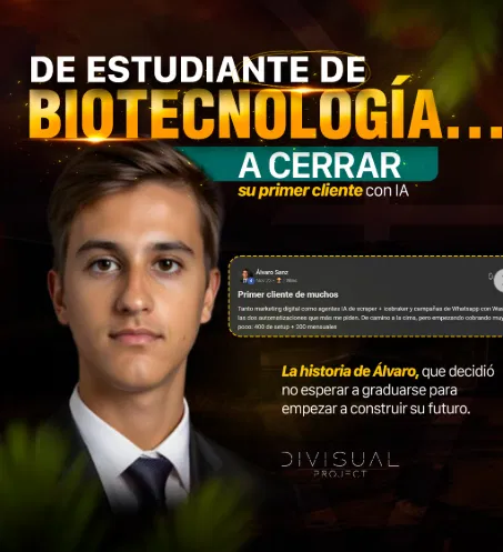 Álvaro — De estudiante de biotecnología a cerrar su primer cliente con IA